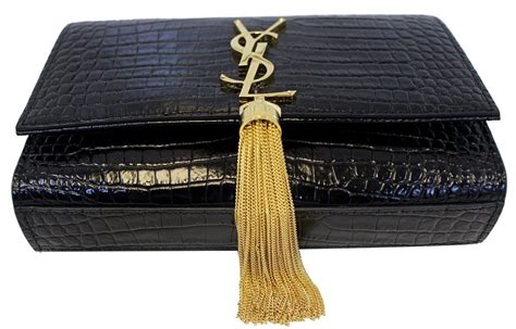 ysl cluth|YSL crocodile clutch.